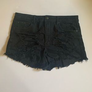 AEO Vintage Hi-Rise Festival Jean Shorts Black 14